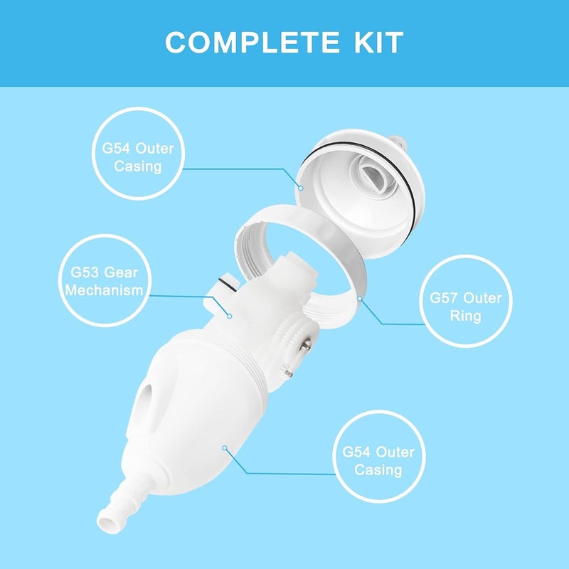 Podoy Upgraded G52 Backup Valve Replacement Compatible with Polaris 180 280 380 480 3900 Pool Cleaner Replace Part Replacement Kit with G53 Gear Mechanism G57 Collar G54 Outer Casing by Podoy - Image 4